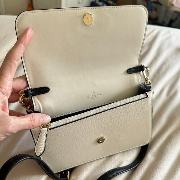 KATE SPADE Carson Convertible Crossbody Bag Warm Beige Multi Colorblock NEW - Picture 8 of 13